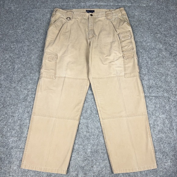 5.11 Tactical Pants Mens 40x32 Brown Utility Cargo Pockets Workwear Double Knee - Picture 1 of 15